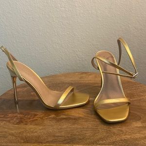 ASOS Gold Strapped Heels